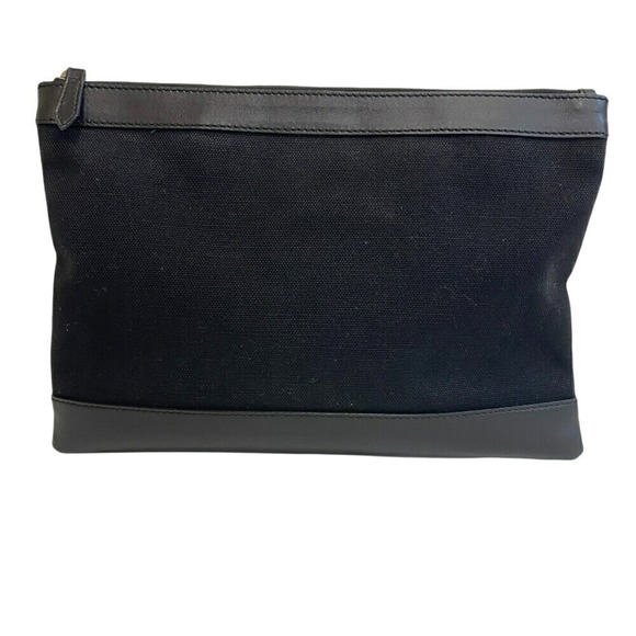 BALENCIAGA 373834 Navy Clip M Clutch Bag/Second Bag, Black, Men's